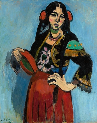 Анри Матисс. «Испанка с бубном», 1909. Государственный музей изобразительных искусств им. А.&nbsp;С.&nbsp;Пушкина. | Источник: пресс-служба выставки