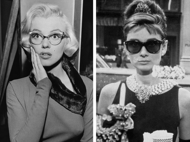 7 моделей очков, которые никогда не выйдут из моды — их носили Монро, Джоли и Кеннеди