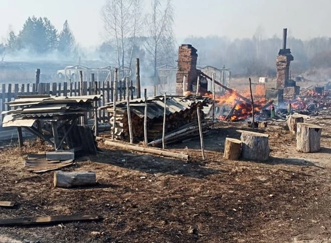 Крупный пожар в Шацком районе потушен | 62.ru