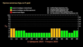 Прогноз на месяц | Источник: Лаборатория солнечной астрономии ИКИ и ИСЗФ