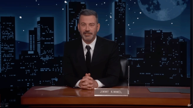 Комментарии Киммела о Чарли Кирке стали частью спора ABC с FCC. | Источник: @JIMMYKIMMELLIVE/YOUTUBE