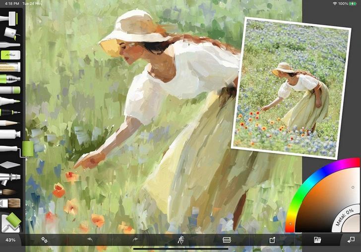 Пример работы в ArtRage Vitae + инструмент клонирования. | Источник: Сайт ArtRage Vitae