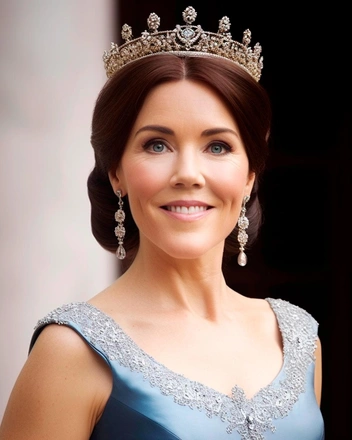 Королева Дании Мэри — портрет, сгенерированный нейросетью