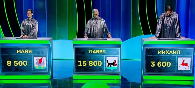Результаты участников по итогам трех раундов | Источник: «Своя игра» / Youtube