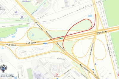 В мае на развязке КАД с Московским шоссе закроют два съезда