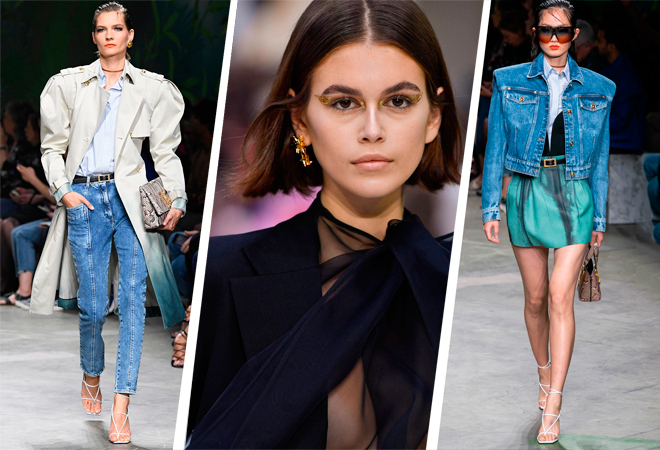 Модели Vercace и Valentino SS2020