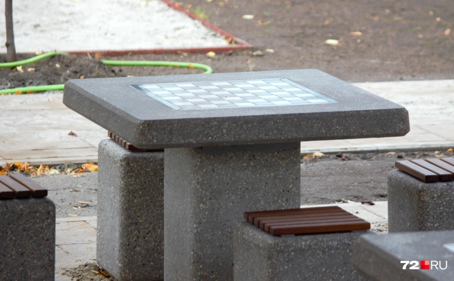 А вот это уже необычно&nbsp;— стол для шахмат | Источник: Павел Красоткин / 72.RU 