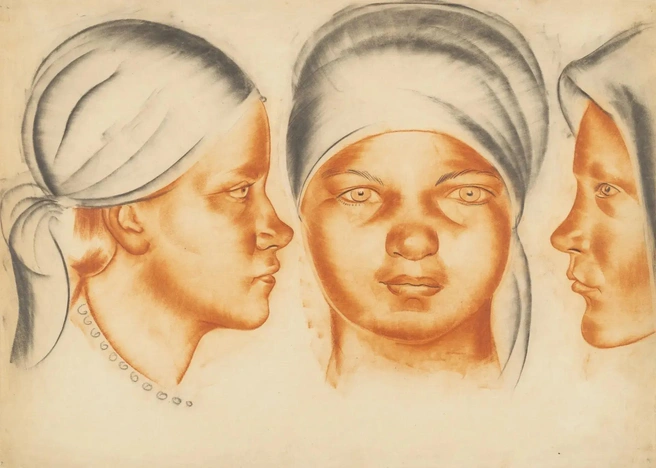 «Три девушки», 1923 | Источник: rusmuseum.ru/