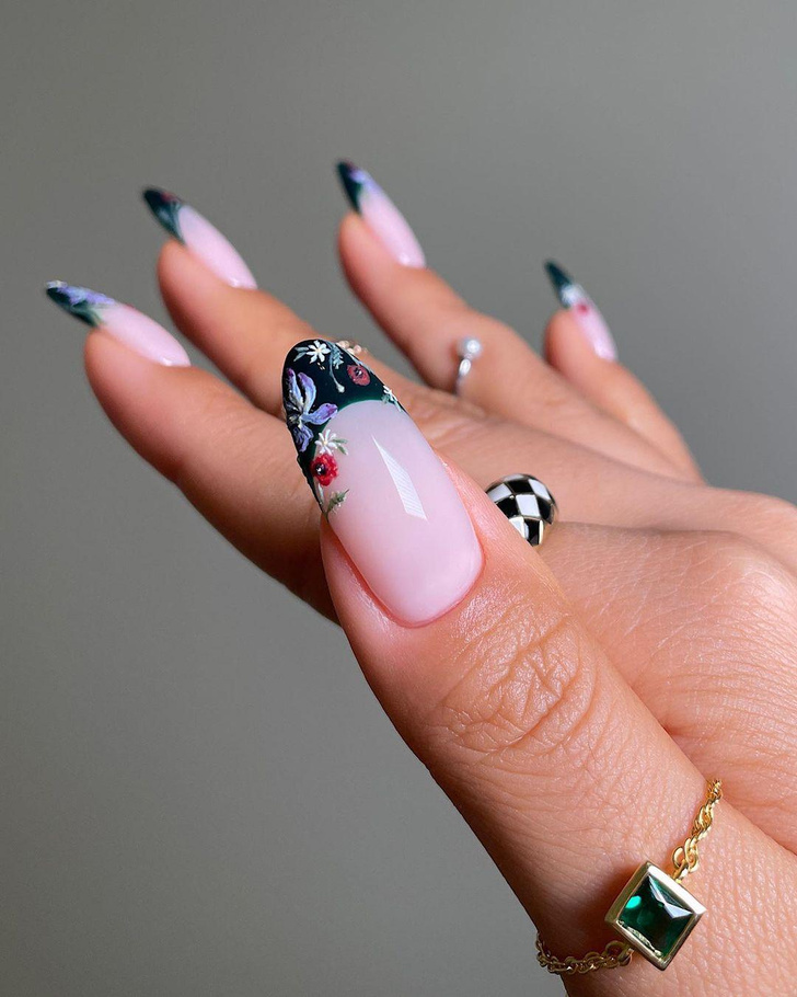 Модный черный маникюр тенденции и новинки | Gold nails, Beautiful nails, Perfect nails