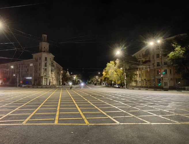 Разметку нарисовали ночью вторника, 14 октября | Источник: Сергей Петрин / T.me