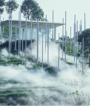 Как в облаках: необычный чайный домик на холме в Хучжоу (бонусом — видео)