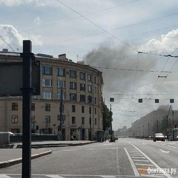 В Петербурге горит ЖК «Империал» | Источник: читатель «Фонтанки»