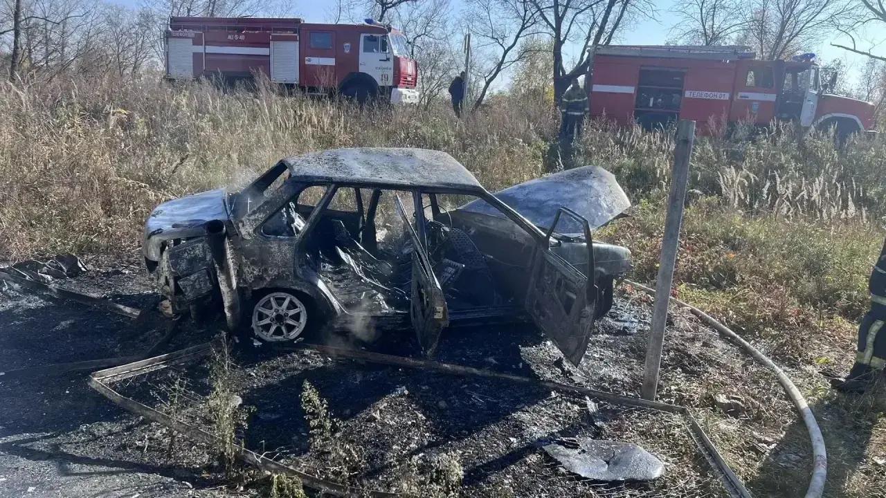 Трагическое ДТП в Рязанской области: погибла женщина, машина загорелась