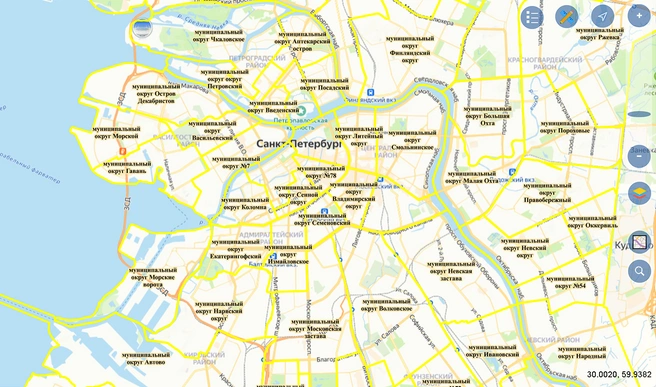 Карта Градостроительного портала Петербурга | Источник: portal.kgainfo.spb.ru