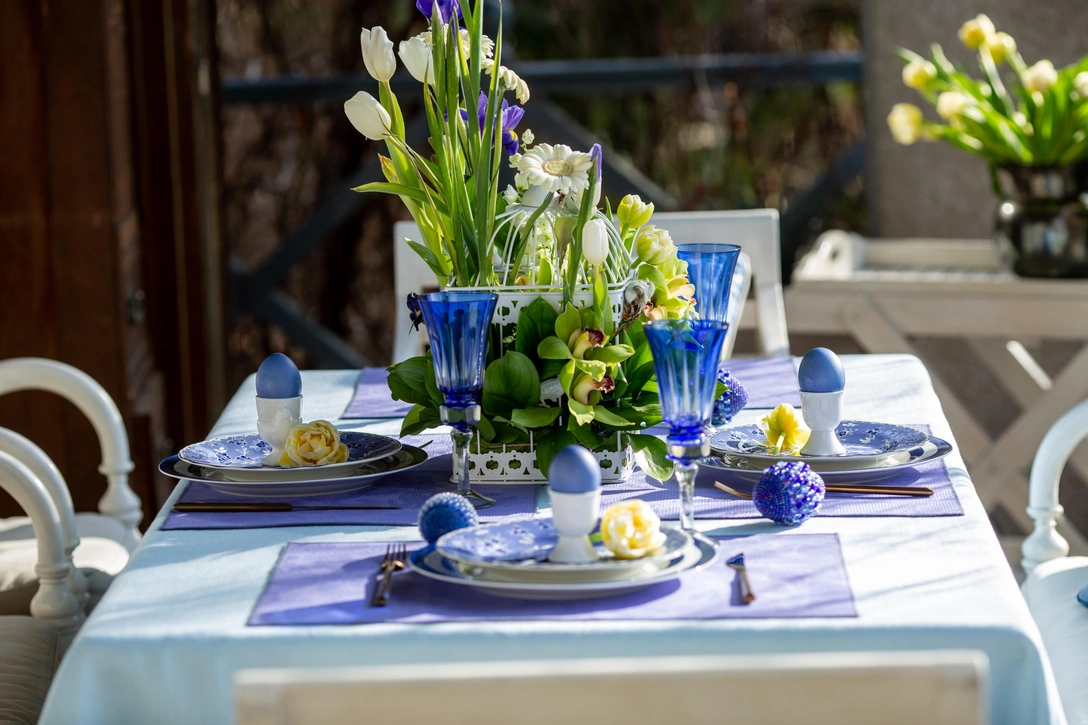 Пасхальная сервировка дизайнера Анны Муравиной. | Источник: Марина Заболотская