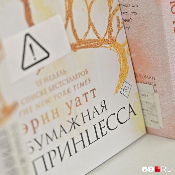 В списке РКС только вторая книга цикла&nbsp;— «Сломленный принц» (18+),&nbsp;— но значки наклеили и на все остальные | Источник: Василина Любимова / 59.RU