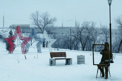 Mobile Photographer Captures Snowy Winter Beauty in Southern Volgograd