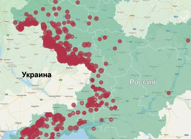 Карта атак на Россию за неделю с 20 по 26 июля | Источник: Родион Мирошник / max.ru