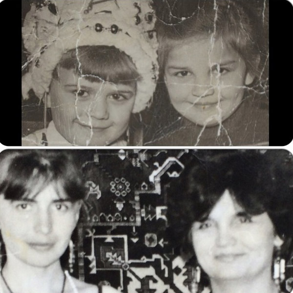 Ирина с родной сестрой - в детстве и в молодости