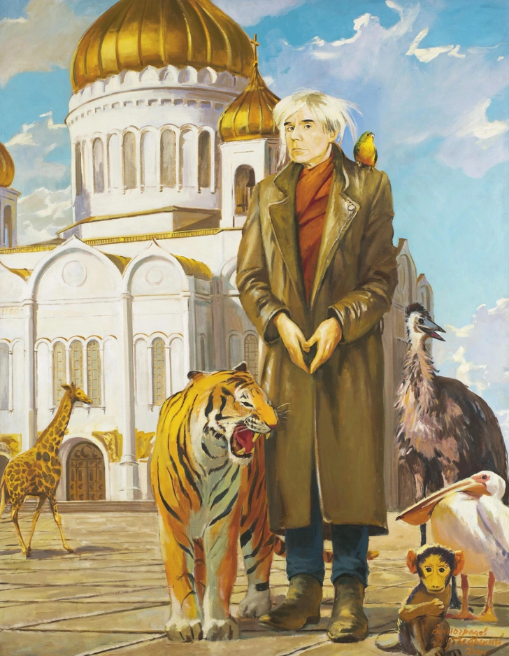 Александр Виноградов, Владимир Дубосарский. «Энди Уорхол в Москве», 2000 | Источник: пресс-служба аукциона