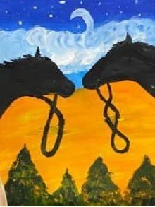 Картина по мотивам совместной прогулки | Источник: Ольга Комарова