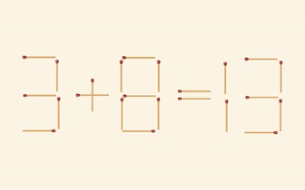 3+8=13: сделайте равенство верным всего одной спичкой