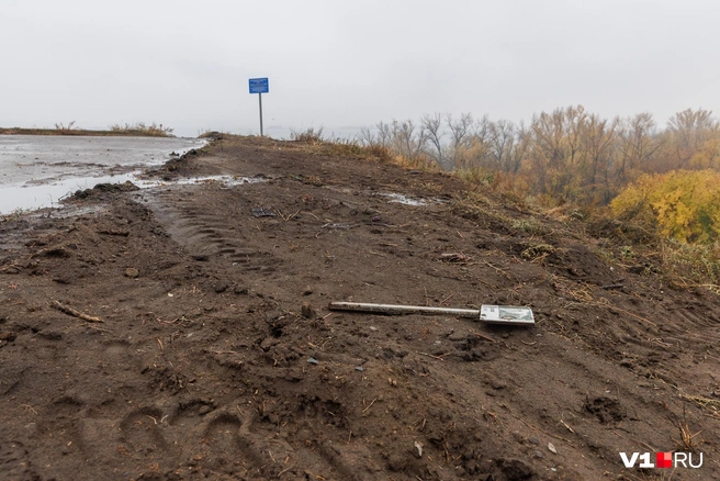 На земле видны свежие следы гусениц тяжелой техники | Источник: Алексей Волхонский / V1.RU