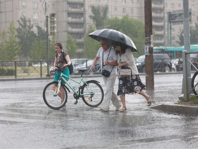 Непогода не отступает. В Петербурге на два дня продлили «желтый» уровень опасности | Источник: Сергей Михайличенко / «Фонтанка.ру» / Архив