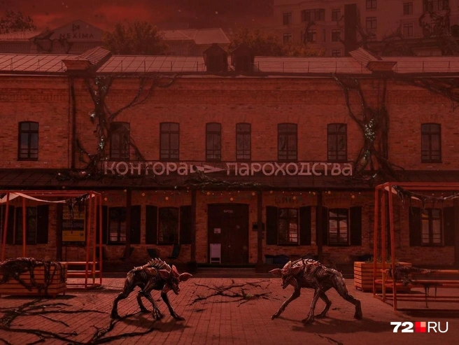 Демогоргоны охраняют вход в Контору пароходства | Источник: Дмитрий Гладышев / Городские медиа