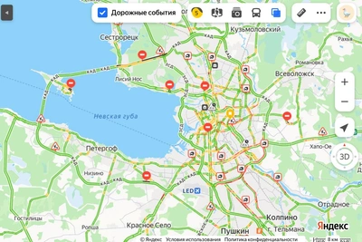 На юге Петербурга парализованы КАД и Софийская