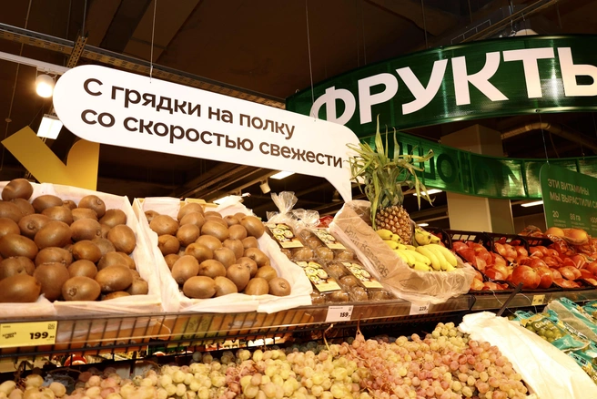 По всему магазину покупателей сопровождают вывески с подсказками | Источник: пресс-служба сети «Магнит»