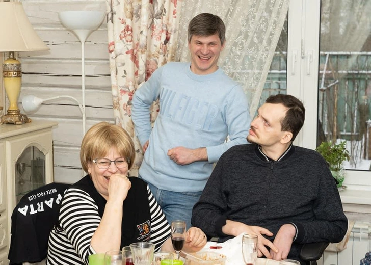 Ольга Янина с сыном Алексеем Яниным