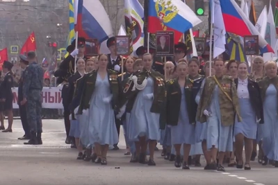 Жены и матери героев СВО прошли на Параде в Чите
