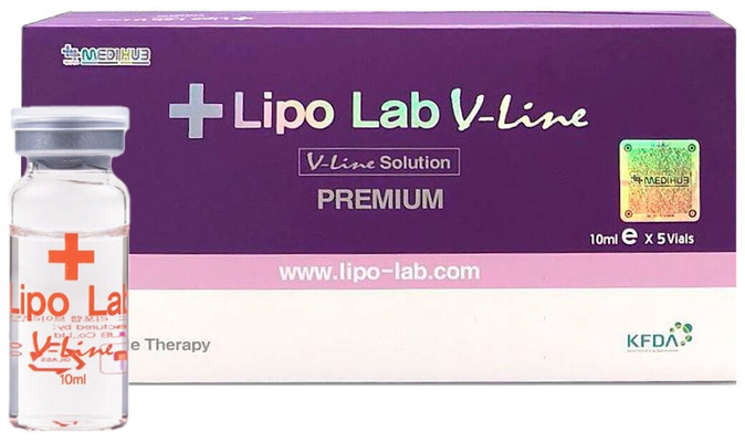 Сыворотка жиросжигатель Для лица Для тела Липолитик Lipo lab V-Line (Липо лаб) Корейская косметика для похудения 1 шт * 10 мл