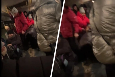 Драка в омском автобусе из-за сигареты