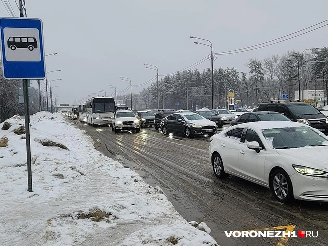 Такая ситуация на Московском проспекте | Источник: читательница Voronezh1.ru