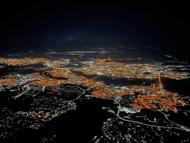 Вид на ночной Иркутск | Источник: Владимир Власов