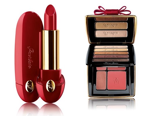Продукты Рождественской коллекции Guerlain: Губная помада Rouge Parade, Палетка для макияжа глаз и щек Petrouchka | Источник: Пресс-служба Guerlain
