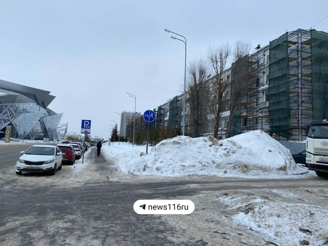 Так выглядит обстановка у театра | Источник: Руфина Калимуллина / T.me