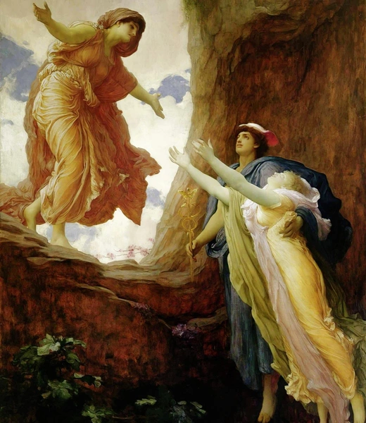 Фредерик Лейтон «Возвращение Персефоны», около 1891 года, Художественная галерея Лидса | Источник: Frederic Leighton / Leeds Art Gallery, Public domain