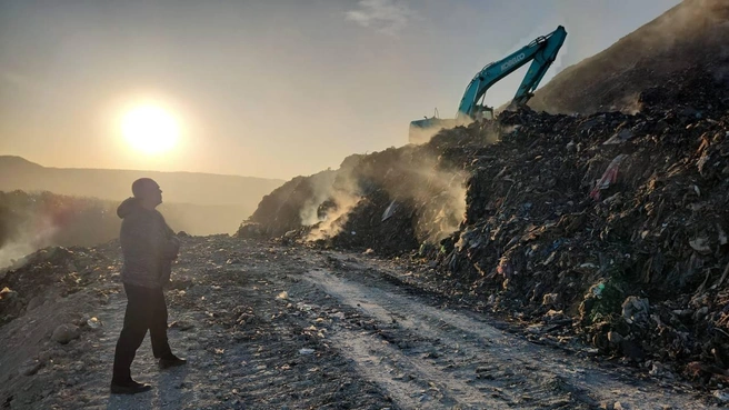 Последние дни пожара на полигоне | Источник: Александр Гавриков / T.me