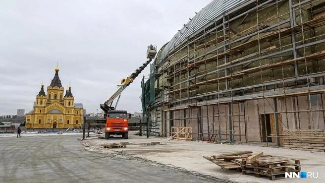 В Нижнем Новгороде ледовый дворец пока не достроили | Источник: Наталья Бурухина / NN.RU