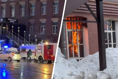 Крупный пожар в ТЦ Орехово-Зуево: очевидцы сравнили огонь с горелкой