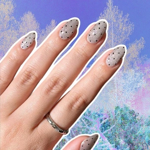 7 модных маникюров в горошек на зиму 2025/26