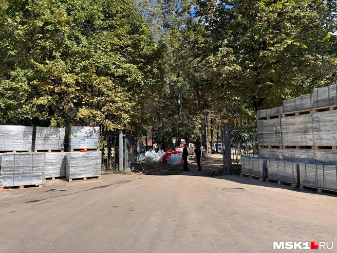 На кадрах из парка можно заметить пожарные шланги | Источник: Дмитрий Толстошеев / MSK1.RU