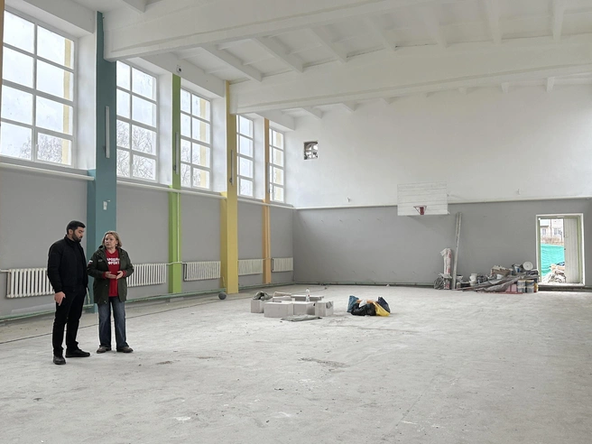 Спортивный зал после проведённого ремонта. | Источник: «Народный фронт | Ярославская область» / Vk.com