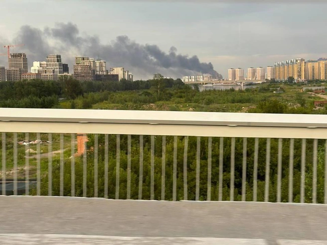 Это фото сделано на Профсоюзном мосту  | Источник: читатель 72.RU 