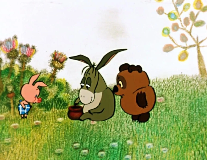 Тест для взрослых: 5 вопросов про советские мультфильмы о Винни Пухе | Источник: мультфильм «Винни Пух и день забот» (1972)