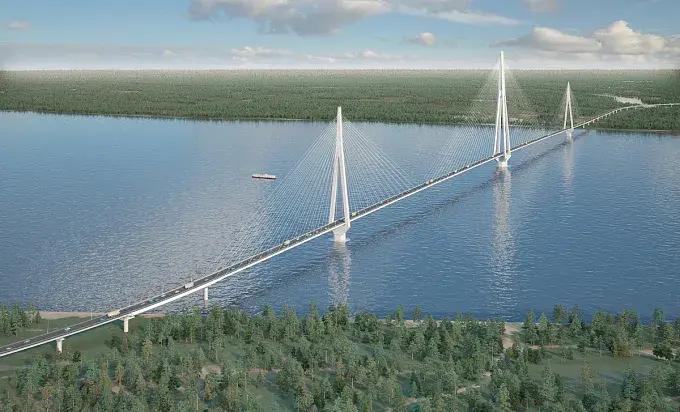 Туго с деньгами, но процесс идет. Строительство Ленского моста перешло в русло реки