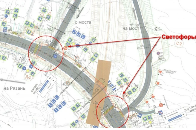 Проект развязки у нового моста через Оку | Источник: «КП-Рязань»